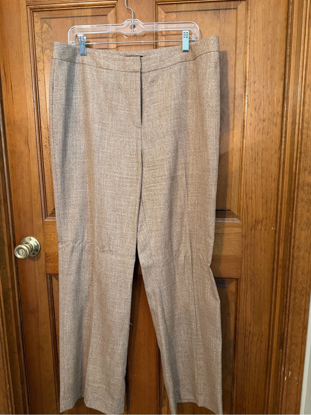Lafayette 148 New York Light Brown Straight-Leg Trousers